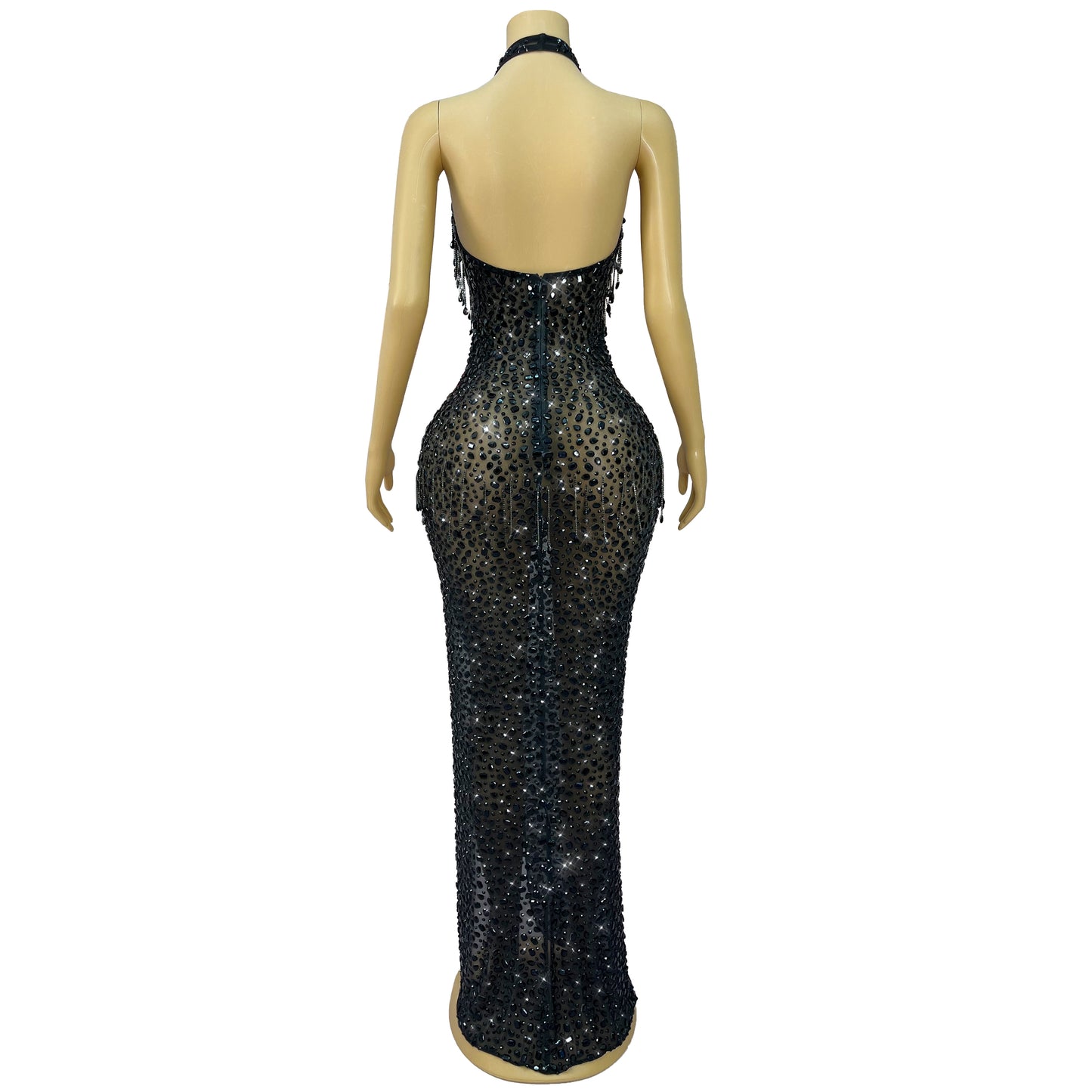 DIAMOND BLACK EVENING DRESS
